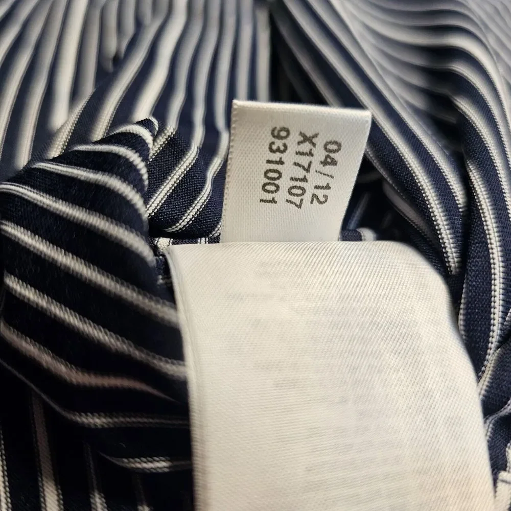 ADIDAS Ryder Cup Medinah‎ 2012 Men Blue Striped Short Sleeve Golf Polo Shirt XL
